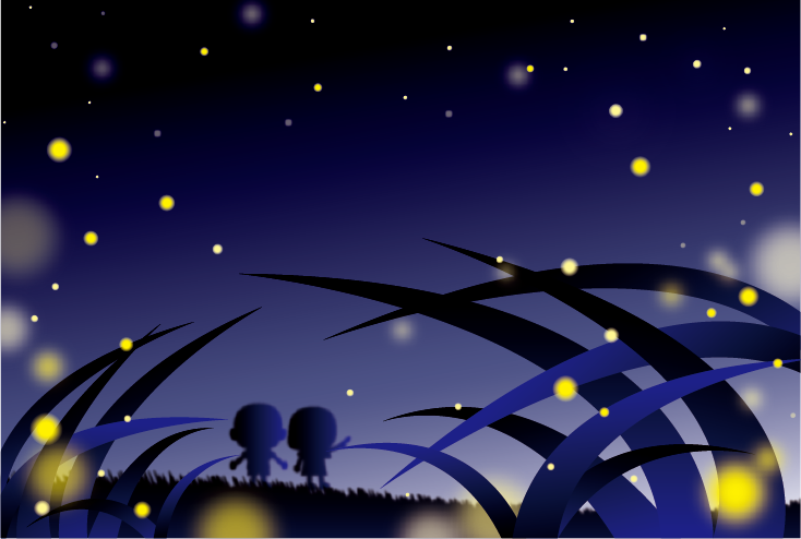 蛍のイラスト