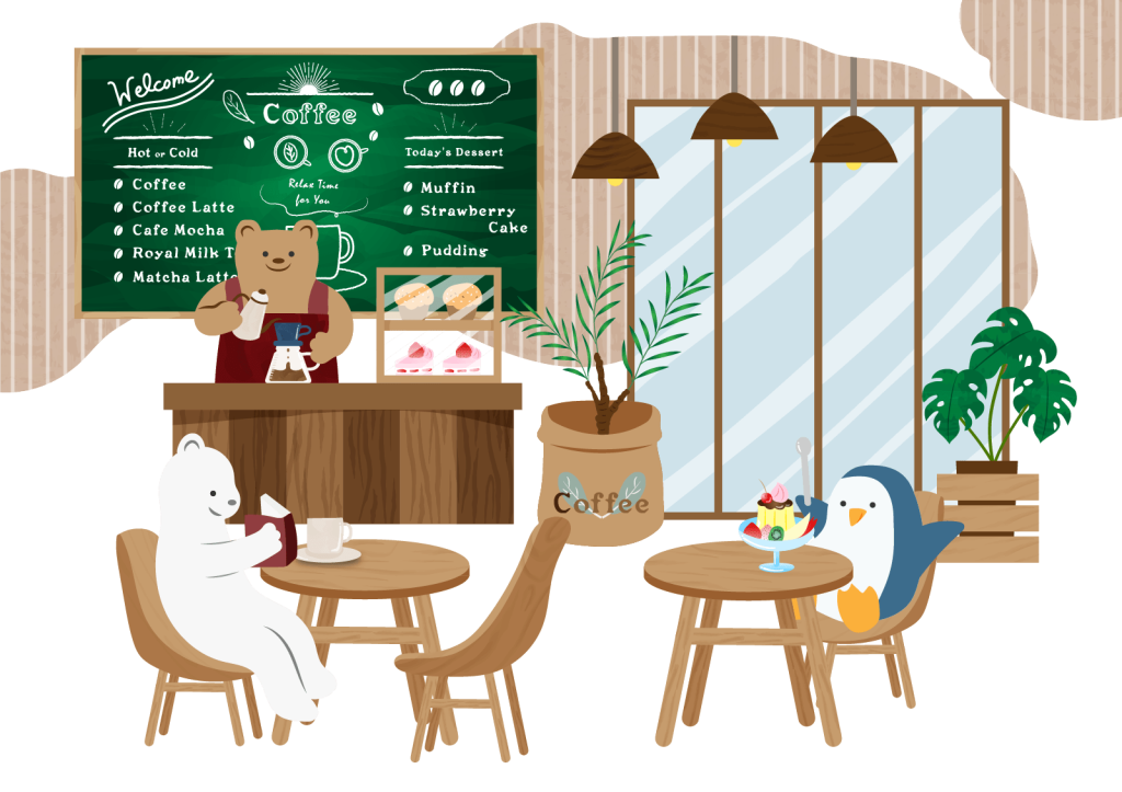 カフェのイラスト