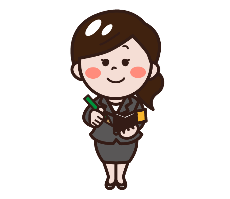 新聞記者の女の人のイラスト