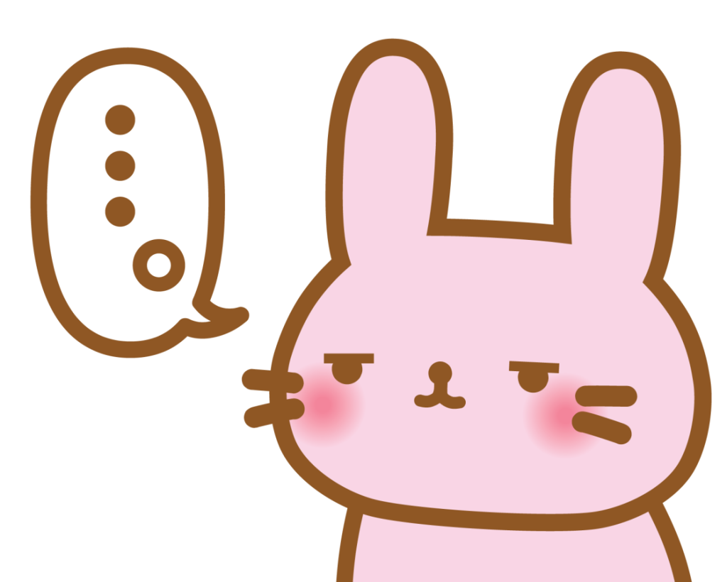 絶句するうさぎのイラスト