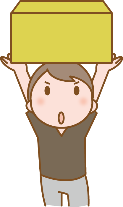 引っ越しをする女の人のイラスト