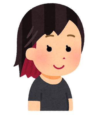 インナーヘアーカラーの女の人のイラスト