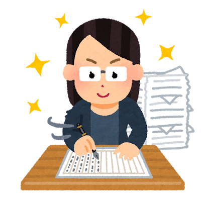 作家の女の人のイラスト